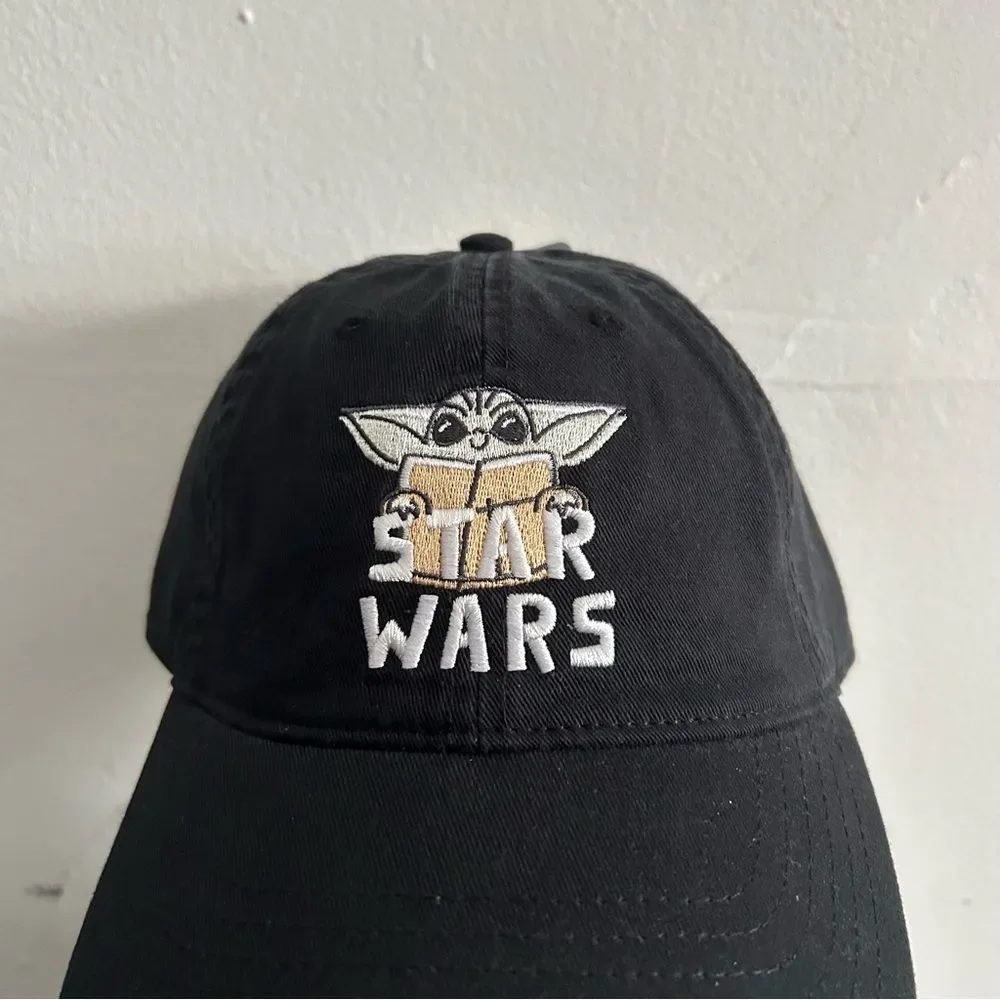 Disney Star Wars Baby Yoda Grogu Black Baseball Cap Hat One Size